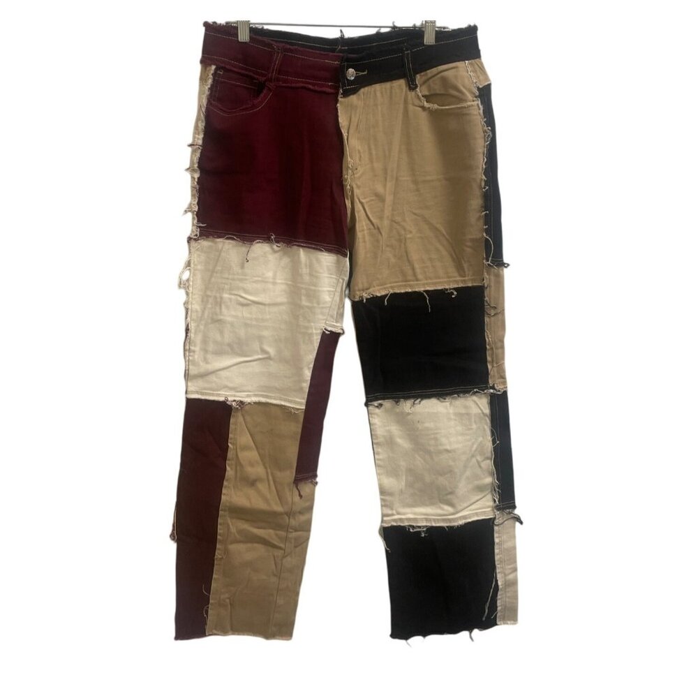 Jeans Men's Multi Color Patchy Jeans size XL SKU 1359 - Picture 1 of 6